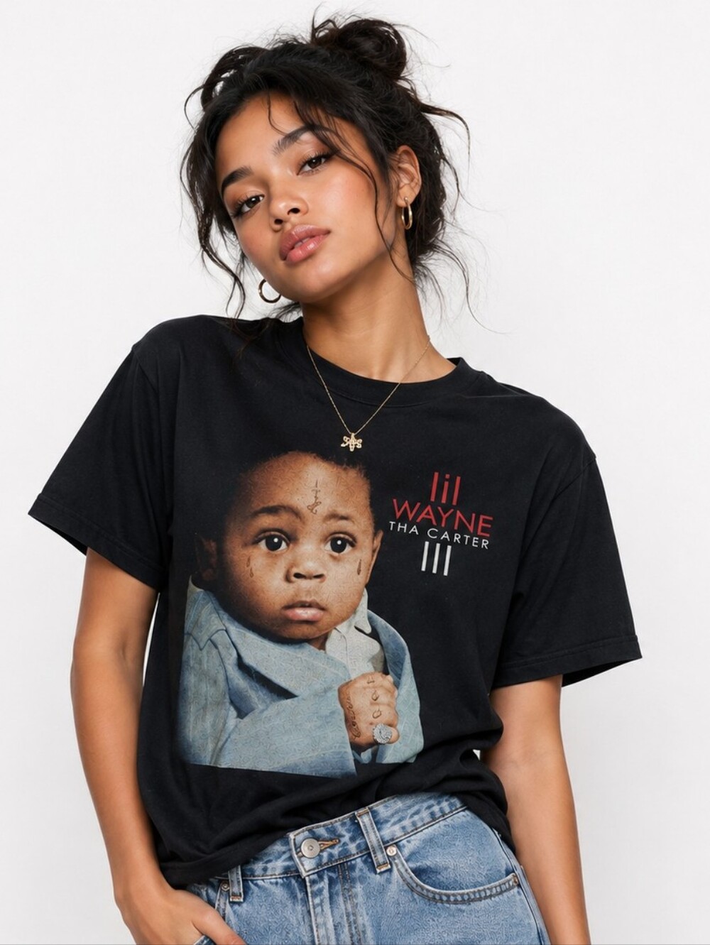 Lil Wayne Tha Carter III Graphic Tee Faded Black Official Unisex Cotton T Shirt
